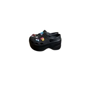 Cape Robbin Festive Black Platform Clogs